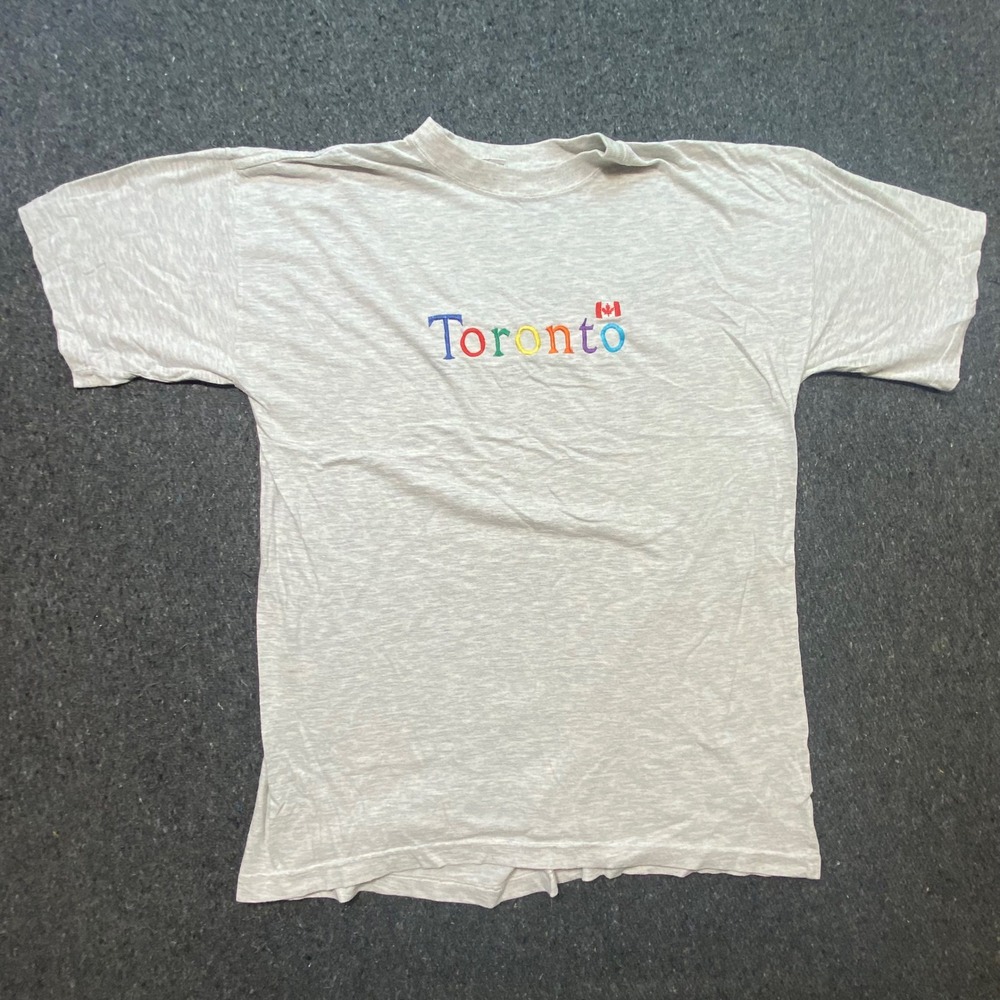 Sogo‎ Toronto Souvenir T Shirt L Large Mens Grey Vintage Skater Canada Logo